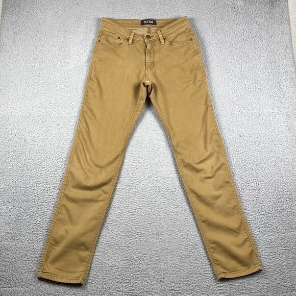 Du/ER N2X Slim Fit Chino Pants Men's 30x31 Light Brown Athletic Performance